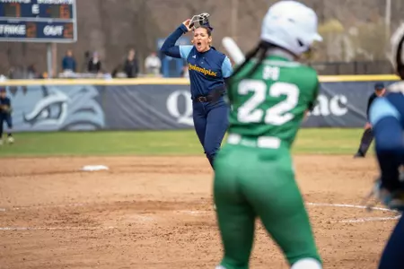 Jasmine Kline Hype After Win Against Manhattan (April 3, 2026 in Hamden, Conn.)