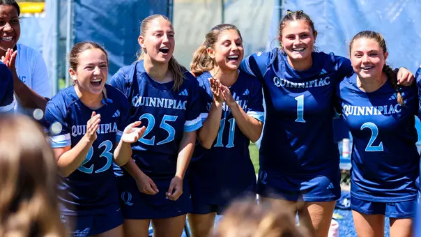 Quinnipiac Celebrates After its Win at Canisius (April 26, 2026 in Buffalo, N.Y.)