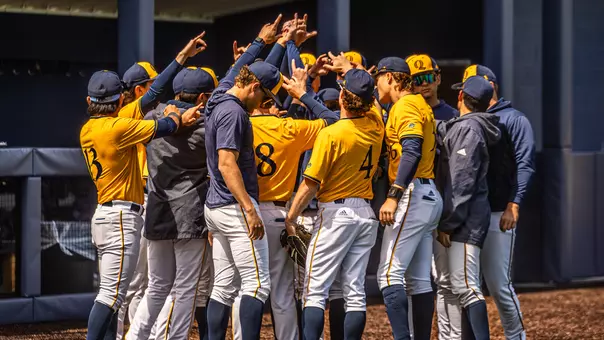 Baseball Team Huddle (April 26, 2026 in Hamden, Conn.)