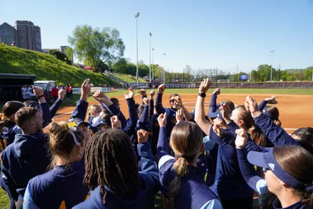 Softball Pregame Huddle vs Fairfield in MAAC Tournament (May 8, 2026 in Poughkeepsie, NY)
