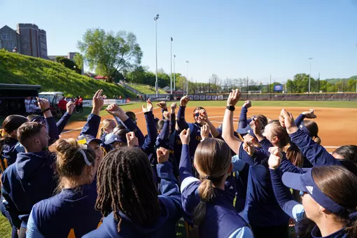 Softball Pregame Huddle vs Fairfield in MAAC Tournament (May 8, 2026 in Poughkeepsie, NY)