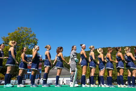 Field Hockey Standing During National Anthem Against Bucknell (August 31, 2025 in Hamden, Conn.)