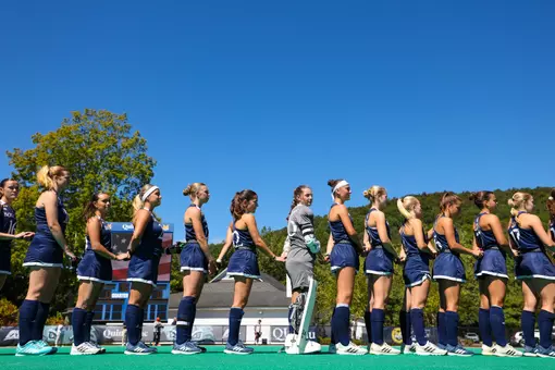 Field Hockey Standing During National Anthem Against Bucknell (August 31, 2025 in Hamden, Conn.)