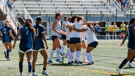 Women's Soccer Celebrates Audrey Lefebvre's Goal in Win Over Yale (Aug. 23, 2026 in Hamden, Conn.)