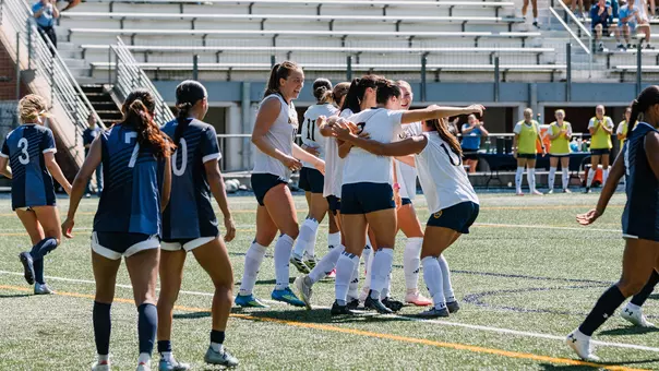Women's Soccer Celebrates Audrey Lefebvre's Goal in Win Over Yale (Aug. 23, 2026 in Hamden, Conn.)