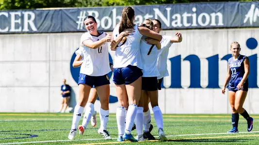 Women's Soccer Celebrates Goal in Win over Yale (Aug. 23, 2026 in Hamden, Conn.)