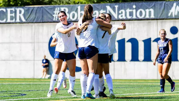 Women's Soccer Celebrates Goal in Win over Yale (Aug. 23, 2026 in Hamden, Conn.)