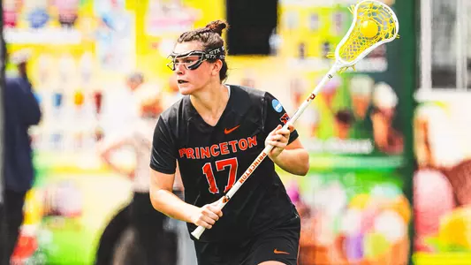 Jami MacDonald with the Ball with Princeton