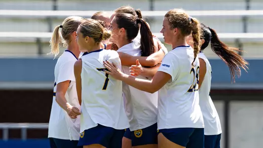 Women's Soccer Celebrates Goal Against Niagara (Sept. 5, 2026 in Hamden, Conn.)