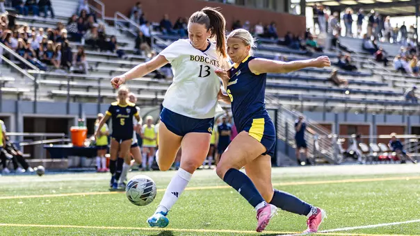 Morgan Cupo Fires Shot in Win Against Merrimack (Sep. 23, 2026 in Hamden, Conn.)