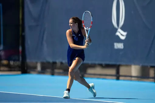 Isabella Sicignano playing fall match against New Haven (Sept. 11, 2026 in Hamden, Conn.)
