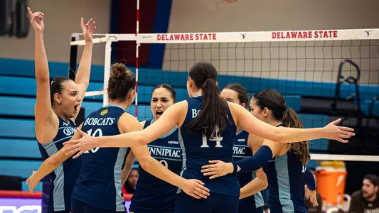 Quinnipiac Celebrates Following a Point (Sept. 4, 2026 at Delaware State)