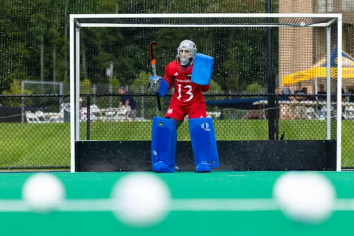 Meike van Schoot Warming Up Pregame Against Bryant (Aug. 28, 2026 in Hamden, Conn.)
