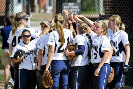 Softball team huddle