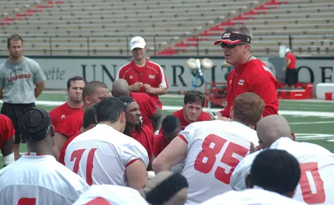 Countdown to Kickoff 2012. . . Bad Weather Visits UL Practices Image