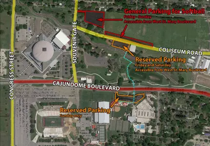 Softball Parking Map - Revised