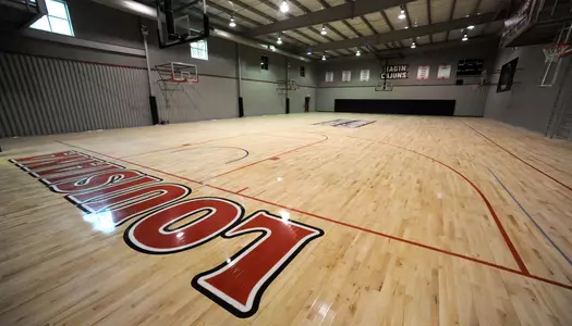 Louisiana Men's Basketball indoor practice new floor Wednesday Jan. 10, 2018 in Lafayette, La. Photo by Brad Kemp/RaginCajuns.com