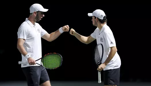 Louisiana Men's Tennis and Xavier Friday, Jan. 26, 2018 in Lafayette, La. Photo by Brad Kemp/RaginCajuns.com