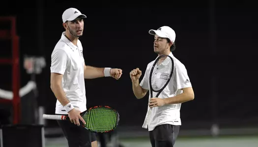 Louisiana Men's Tennis and Xavier Friday, Jan. 26, 2018 in Lafayette, La. Photo by Brad Kemp/RaginCajuns.com