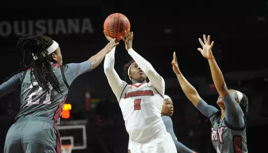 Louisiana Women's Basketball vs. Troy Saturday Jan. 27, 2018 at the Cajundome in Lafayette, La. Photo by Brad Kemp/RaginCajuns.com