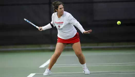 Louisiana Women's Tennis against LSU-A Sunday, Jan. 28, 2018 in Lafayette, La. Photo by Brad Kemp/RaginCajuns.com
