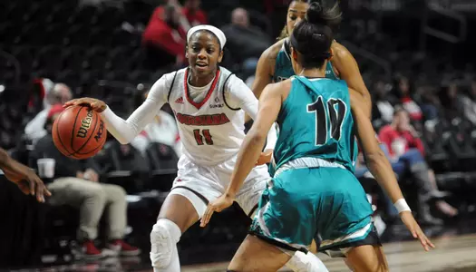 Louisiana Women's Basketball against Coastal Carolina Saturday Jan. 6, 2018 at the Cajundome in Lafayette, La. Photo by Brad Kemp/RaginCajuns.com