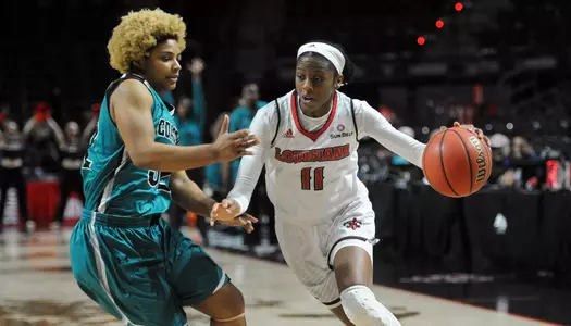 Louisiana Women's Basketball against Coastal Carolina Saturday Jan. 6, 2018 at the Cajundome in Lafayette, La. Photo by Brad Kemp/RaginCajuns.com