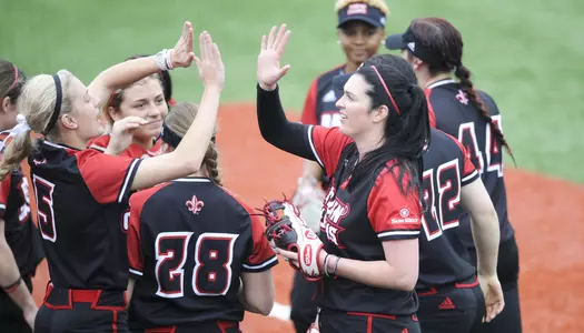 Louisiana Softball Sunday, Feb. 11, 2018 at the Broussard Sports Complex at St. Julien in Broussard, La. Photo by Brad Kemp/RaginCajuns.com