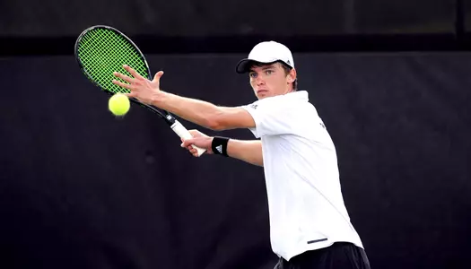 Louisiana Men's Tennis Saturday Feb. 24, 2018 at Cajun Courts in Lafayette, La. Photo by Brad Kemp
