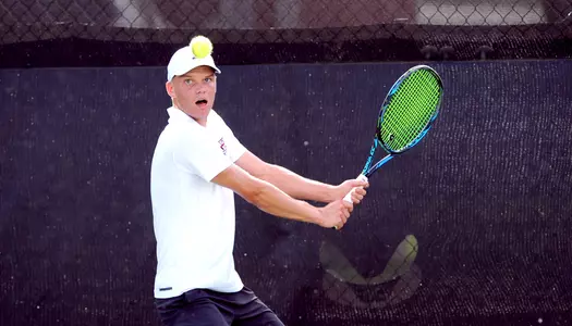 Louisiana Men's Tennis Saturday Feb. 24, 2018 at Cajun Courts in Lafayette, La. Photo by Brad Kemp