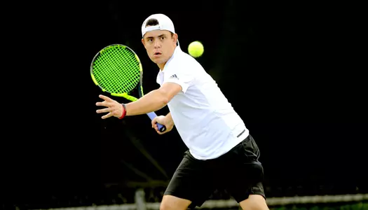 Louisiana Men's Tennis Saturday Feb. 24, 2018 at Cajun Courts in Lafayette, La. Photo by Brad Kemp