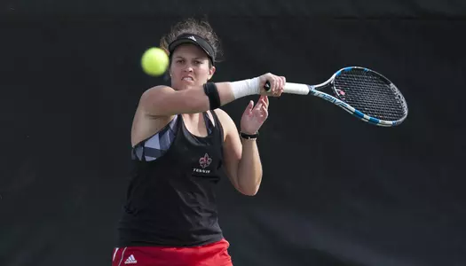 Louisiana Women's Tennis against LA. Tech Sunday, Feb. 4, 2018 at Cajun Courts in Lafayette, La. Photo by Brad Kemp/RaginCajuns.com