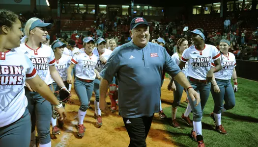 Louisiana Softbal against Samford Friday Feb . 8 2018 at Lamson Park in Lafayette, La. Photo by Brad Kemp/RaginCajuns.com