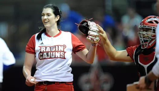 Louisiana Softball against EIU Friday Feb. 9, 2018 at Lamson Park  in Lafayette, La. Photo by Brad Kemp/RaginCajuns.com