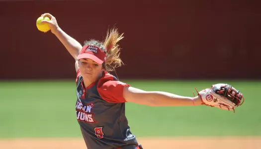 Louisiana Softball against South Alabama Saturday March 31, 2018 at Lamson Park in Lafayette, La. Photo by Brad Kemp/Ragincajuns.com