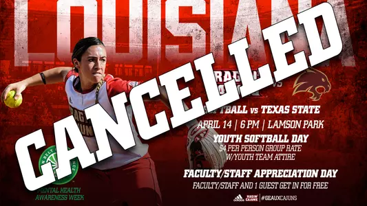 Texas State Saturday Cancelled