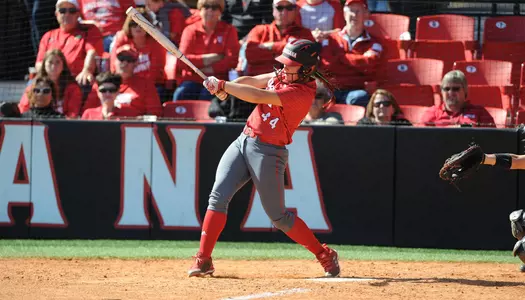 Louisiana Softball games 1 & 2 against Texas State Sunday April 15, 2018 at Russo Park in Lafayette, La. Photo by Brad kemp