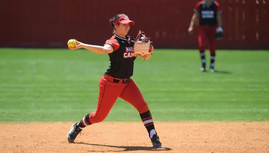 Louisiana Softball against Texas State Monday April 16, 2018 at Lamson Park in Lafayette, La. Photo by Brad Kemp/Ragincajuns.com