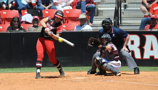 Louisiana Softball against Texas State Monday April 16, 2018 at Lamson Park in Lafayette, La. Photo by Brad Kemp/Ragincajuns.com