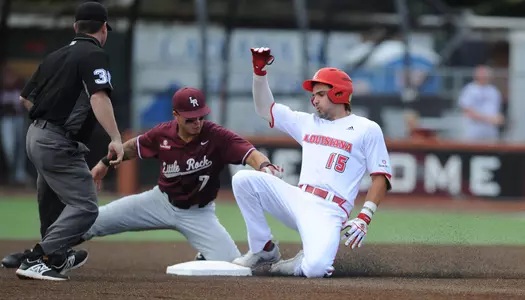 Louisiana basesall against UALR Sunday April 22, 2018 at Russo Park in Lafayette, La. Photo by Brad Kemp/Ragincajuns.com