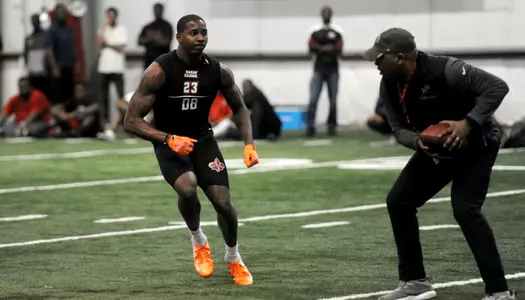 Louisiana Football Pro Day Thursday April 5, 2018 in Lafayette, La. Photo by Brad Kemp/Ragincajuns.com