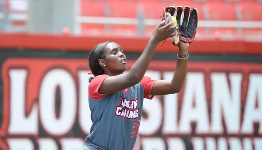 Louisiana Softball against Texas State Friday May 11, 2018 during the 2018 Sun Belt Softball Tournament at Lamson Park in Lafayette, La. Photo by Brad Kemp/Ragincajuns.com