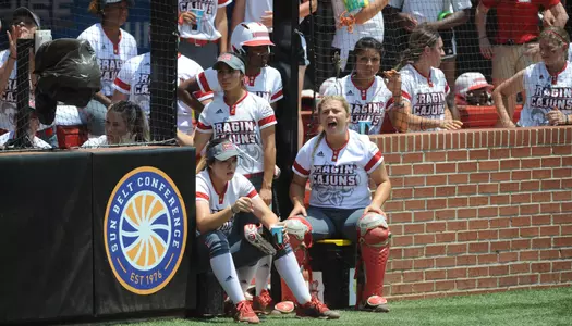 Louisiana softball against Texas State Saturday May 12, 2018 during the 2018 Sun Belt Softball Tournament Championship game at Lamson Park in Lafayette, La. Photo by Brad Kemp/Ragincajuns.com