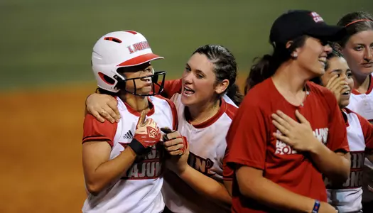 Louisiana Softball against ULM during their game Friday May 4, 2018 at Lamson Park in Lafayette, La. Photo by Brad Kemp/Ragincajuns.com