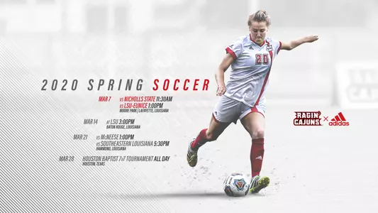 2020 Soccer Spring Schedule Graphic