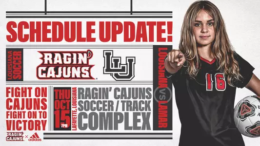 Soccer - Lamar Schedule Change Graphic