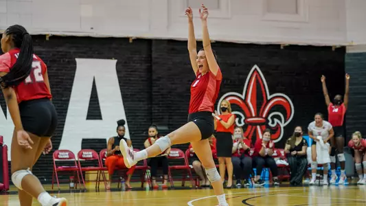 Kelsey Bennett Celebrates vs. Georgia State 9.24.21