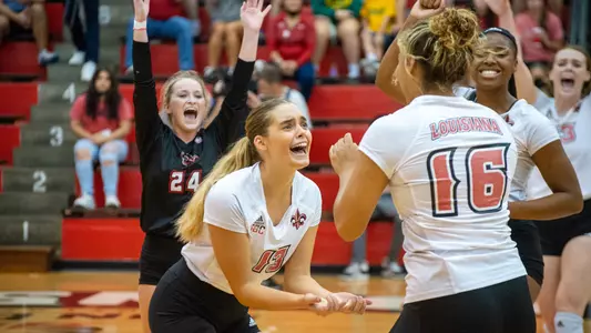 Reka Kotorman Celebrates vs. Georgia Southern 9.25.21