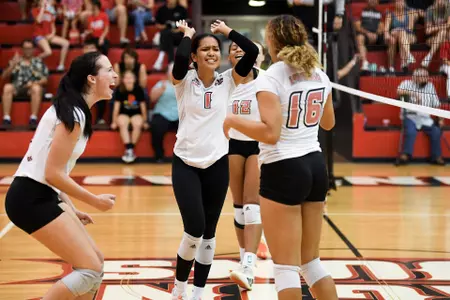 Siena DeCambra Celebrates vs. Little Rock 10.9.21
