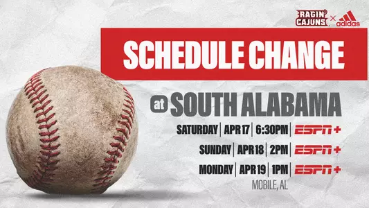 Baseball Schedule Change